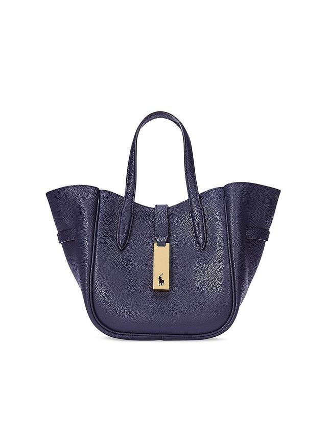 Womens Small Polo ID Leather Crossbody Tote Bag Product Image