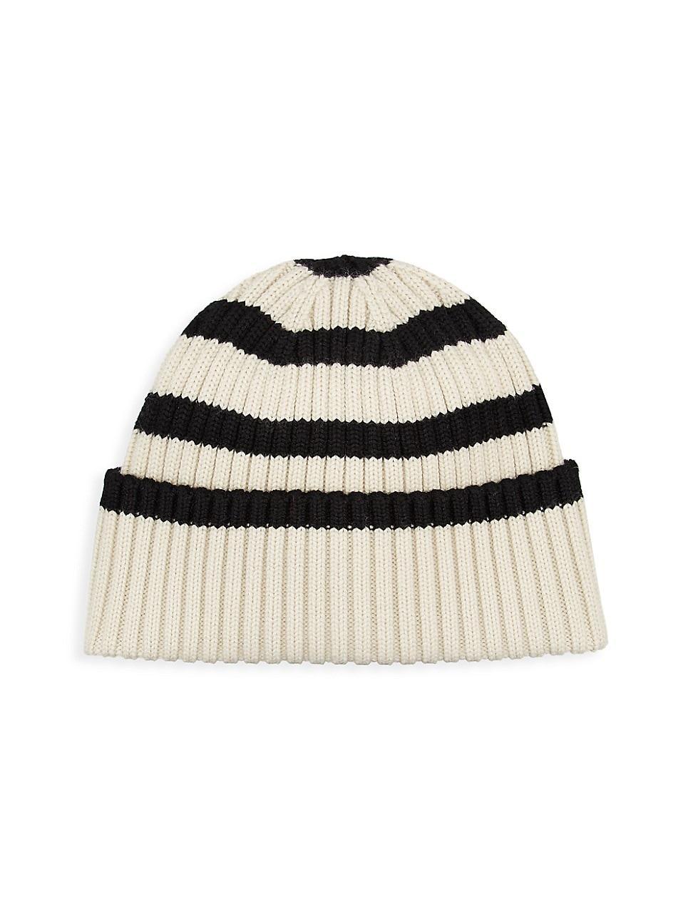 Womens Signature Striped Wool Beanie Product Image