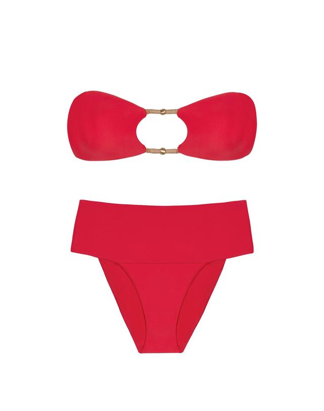 Layla Bandeau Top - Red Poppy Product Image