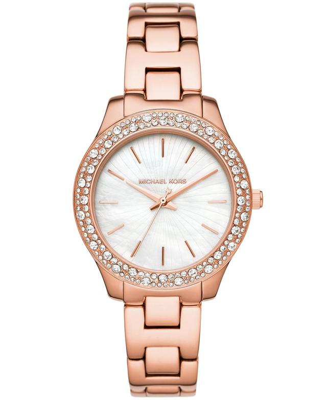 Michael Kors Liliane Three-Hand Rose Gold-Tone Watch Product Image