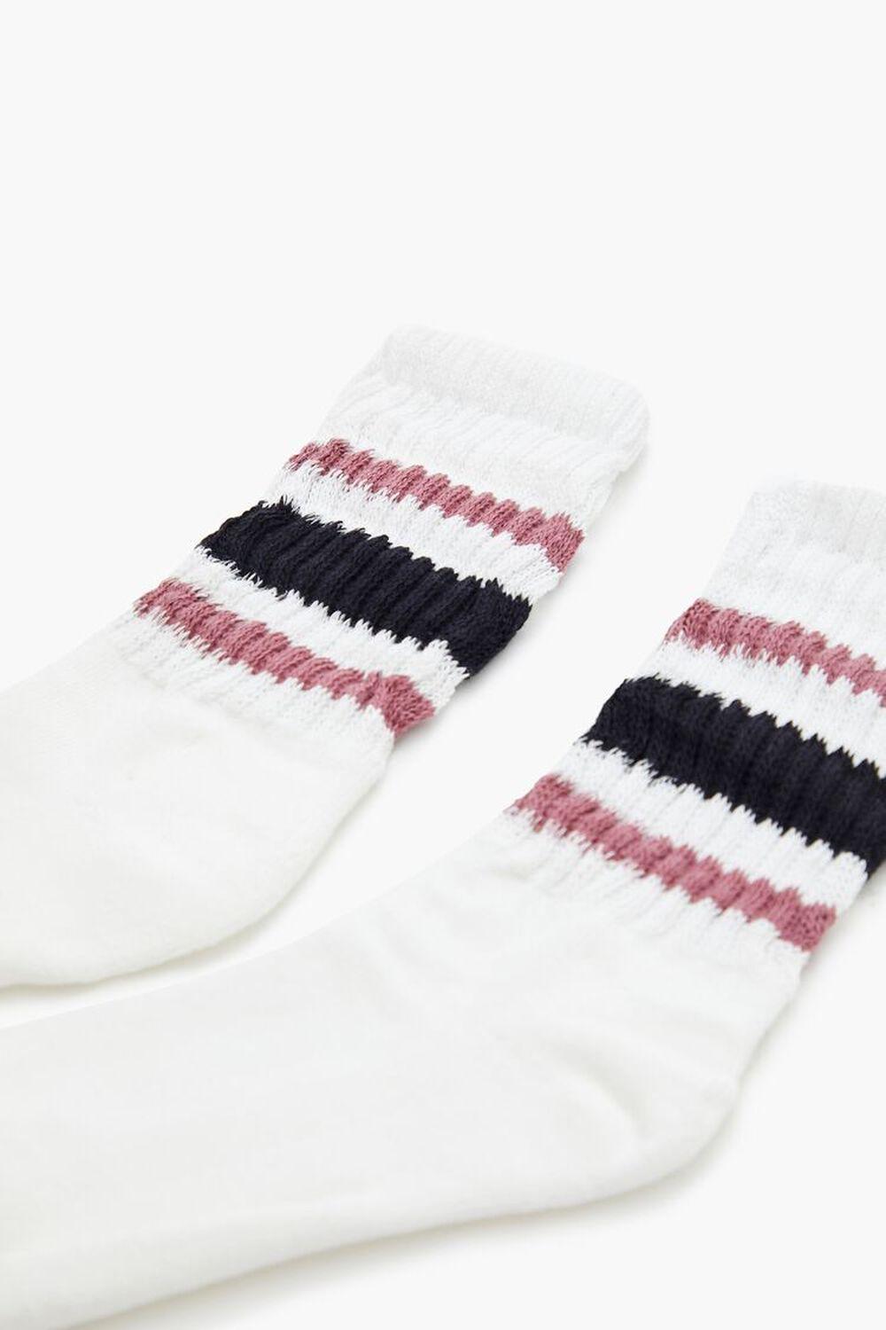 Varsity-Striped Crew Socks | Forever 21 Product Image