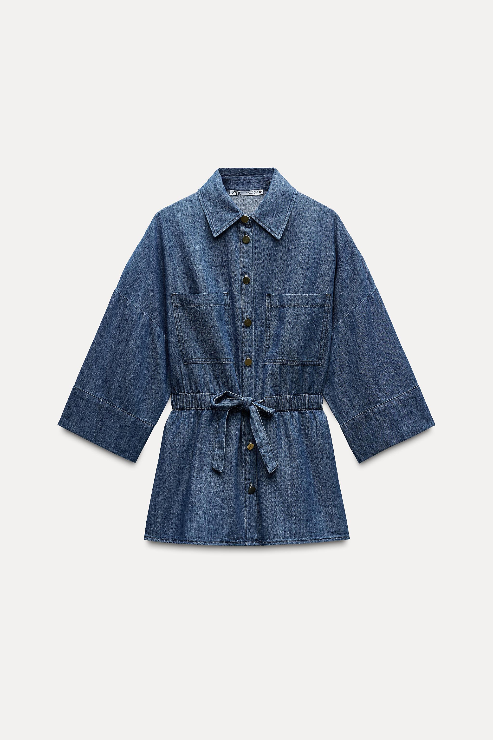 Z1975 TIED FLOWY DENIM SHIRT Product Image