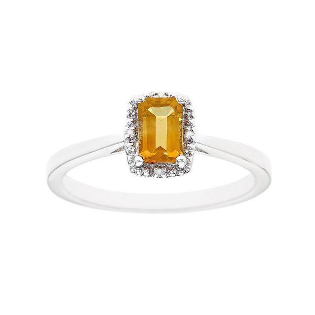 Gemstone and Diamond Accent Ring in Sterling Silver Product Image