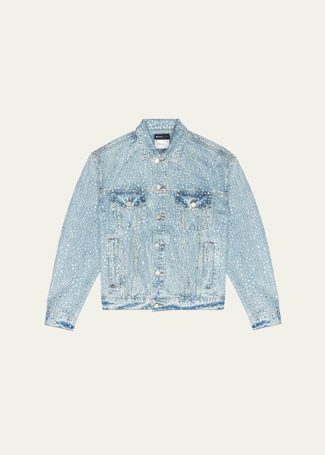 Mens Crystal Galore Denim Jacket Product Image