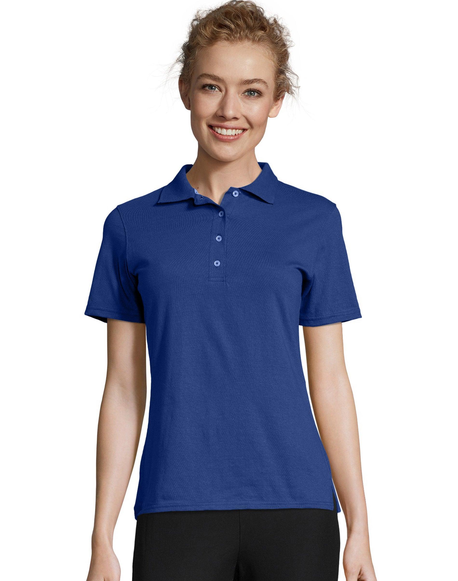 Hanes X-Temp Womens Performance Polo Shirt Black 3XL Product Image