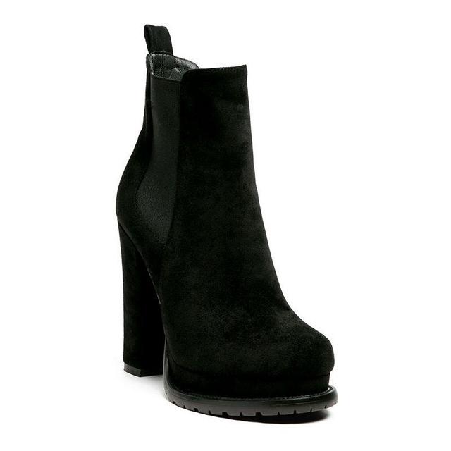 London Rag Spire Womens Suede Heeled Boots Product Image