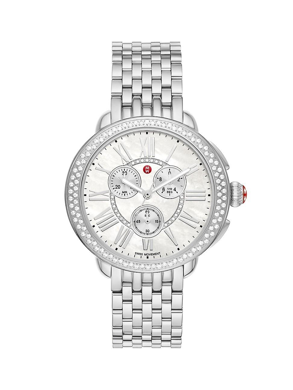 MICHELE Serein Diamond Bracelet Chronograph Watch, 40mm x 38mm Product Image