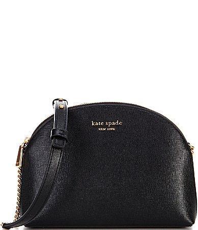 Kate Spade New York morgan saffiano double leather crossbody bag Product Image