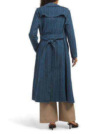 Denim Trench Coat for Women Product Image