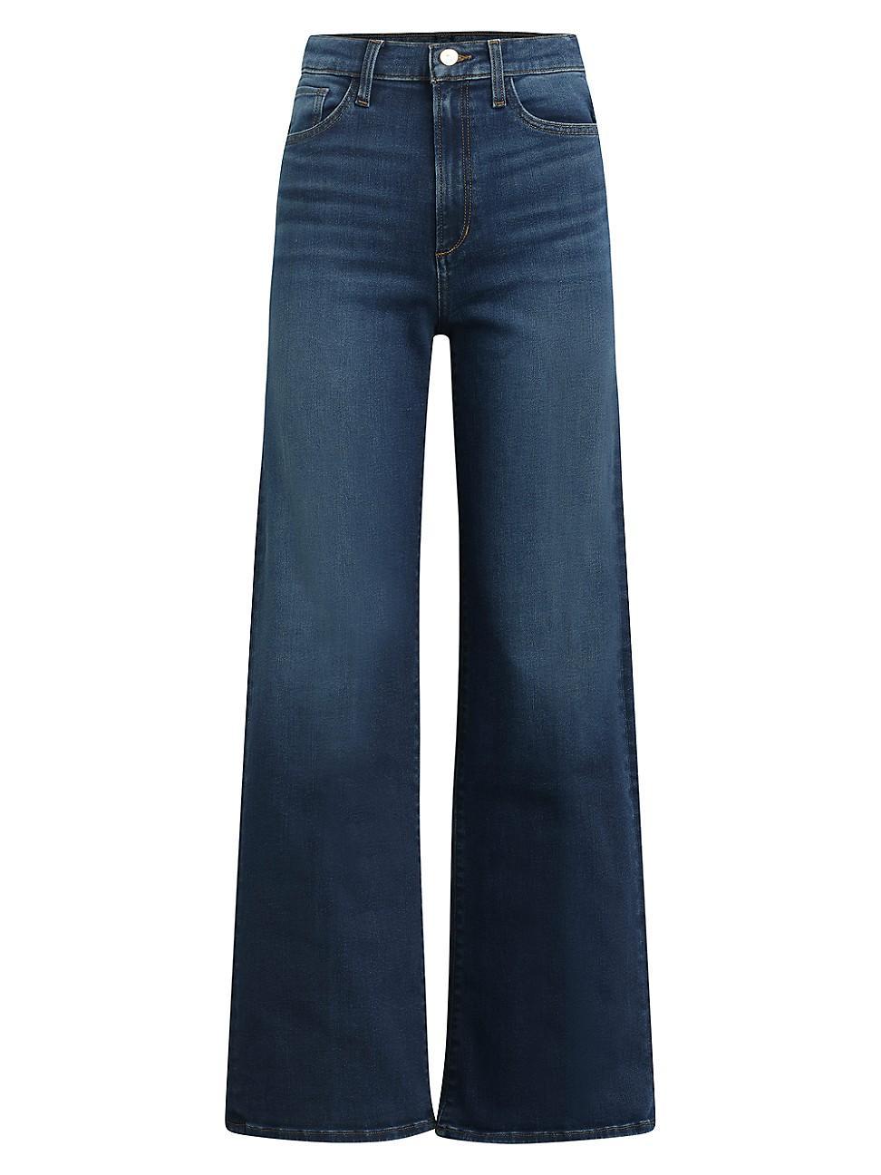 Joes Jeans The Mia Petite High Rise Wide Leg Stretch Jeans in Exhale Product Image