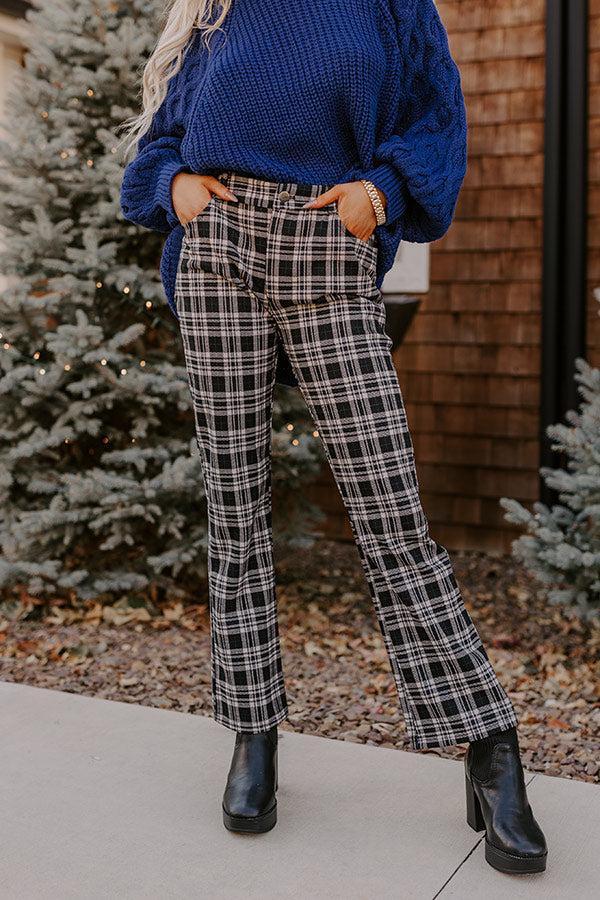 The Bolton High Waist Plaid Pants Product Image