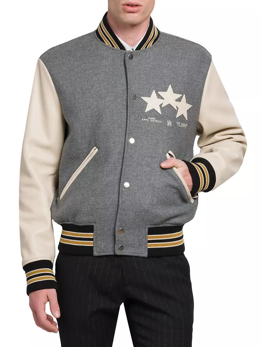 Oversized Stars Varsity Jacket Product Image