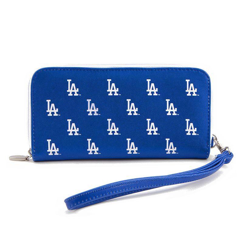 Womens Los Angeles Dodgers Zip-Around Wristlet Wallet - Blue Product Image