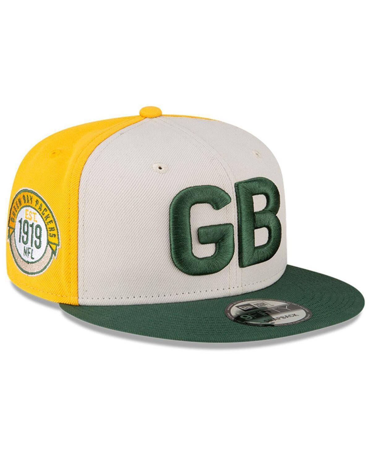 Mens New Era Cream/Green Green Bay Packers 2023 Sideline Historic 9FIFTY Snapback Hat Product Image