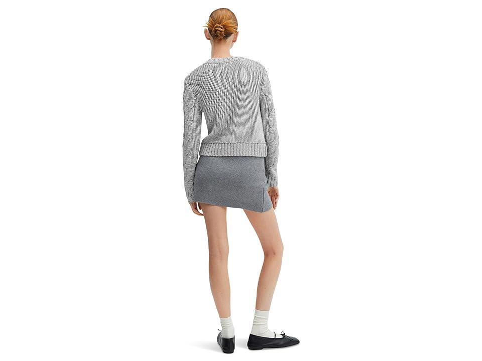 MANGO - Knitted braided sweater silverWomen Product Image