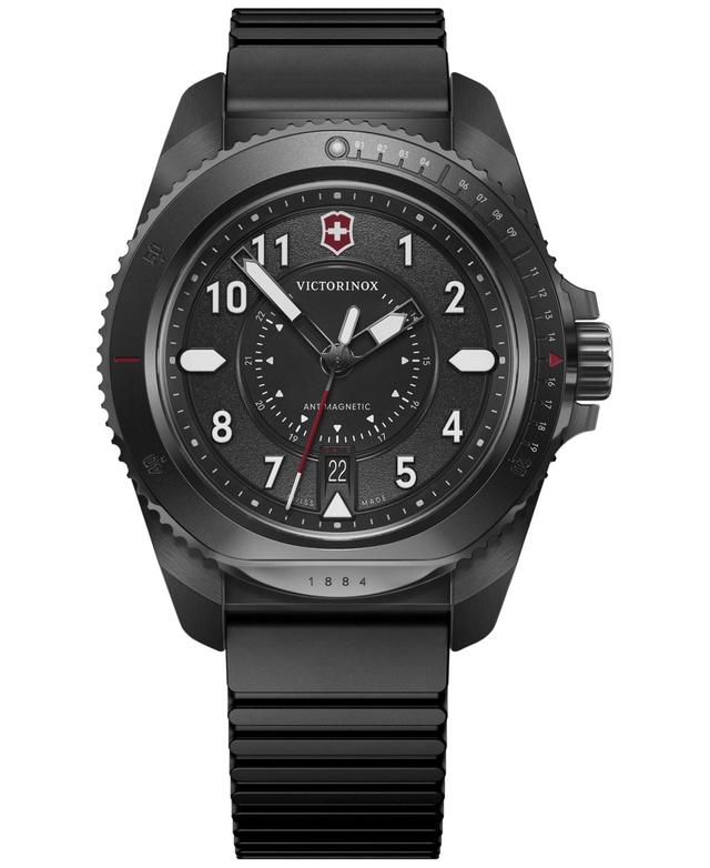 Victorinox Mens Swiss Journey 1884 Black Rubber Strap Watch 43mm - Black Product Image