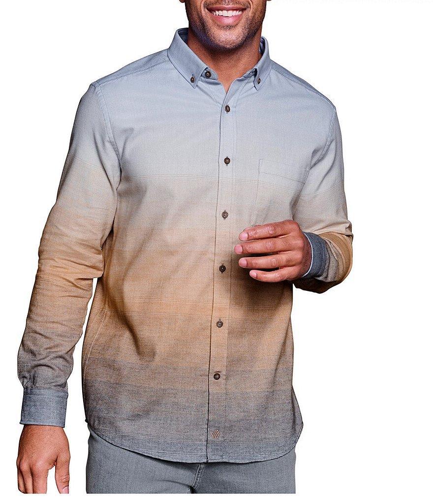 Johnston & Murphy Ombre Brushed Long Sleeve Woven Shirt Product Image