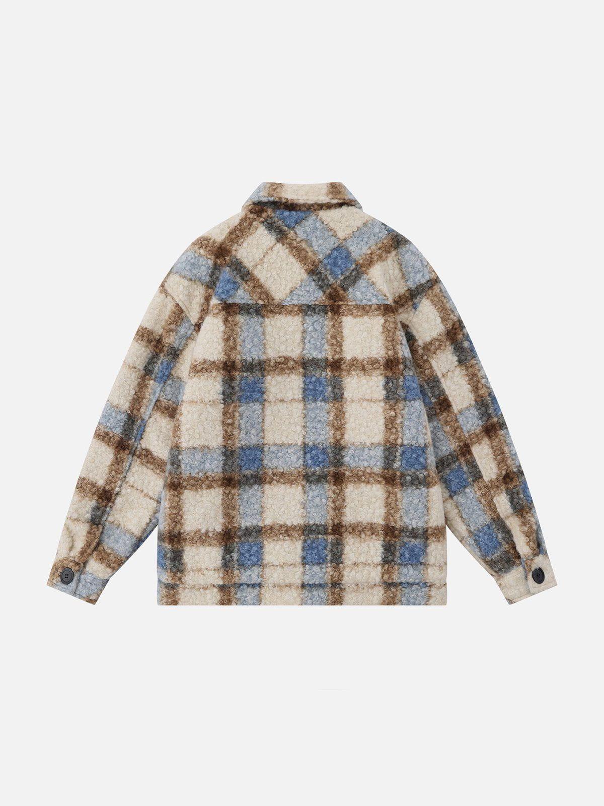 Aelfric Eden Vintage Plaid Sherpa Coat Product Image