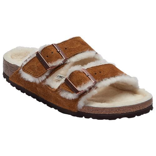 Womens Arizona Shearling & Suede Slides Product Image