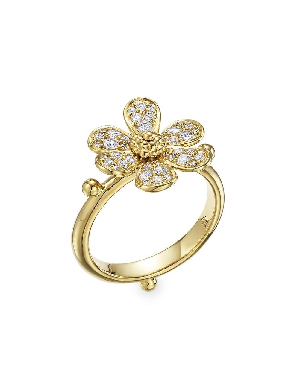 Womens FJ Flora 18K Yellow Gold & 0.52 TCW Diamond Ring Product Image