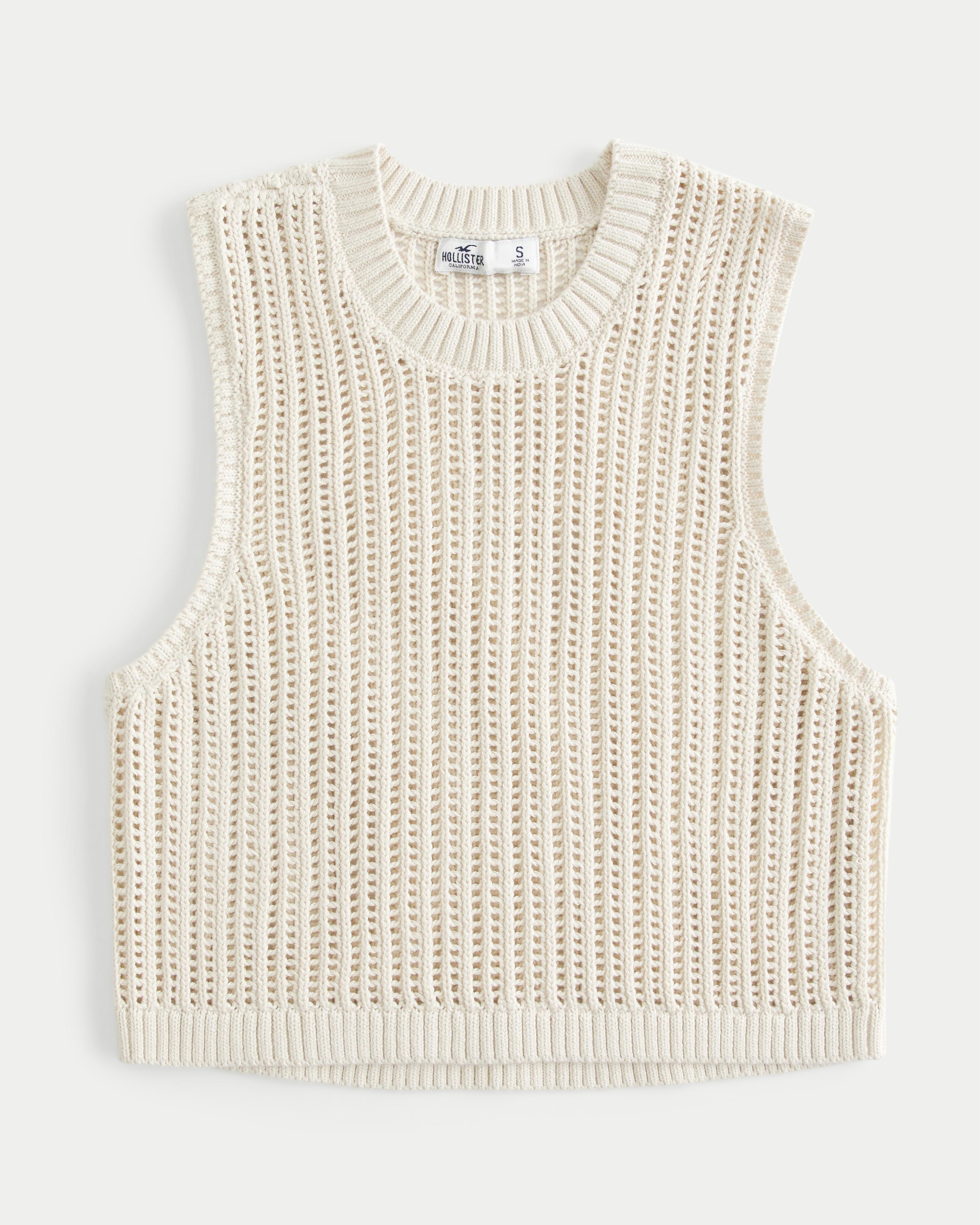 Easy Crochet-Style High-Neck Tank Product Image