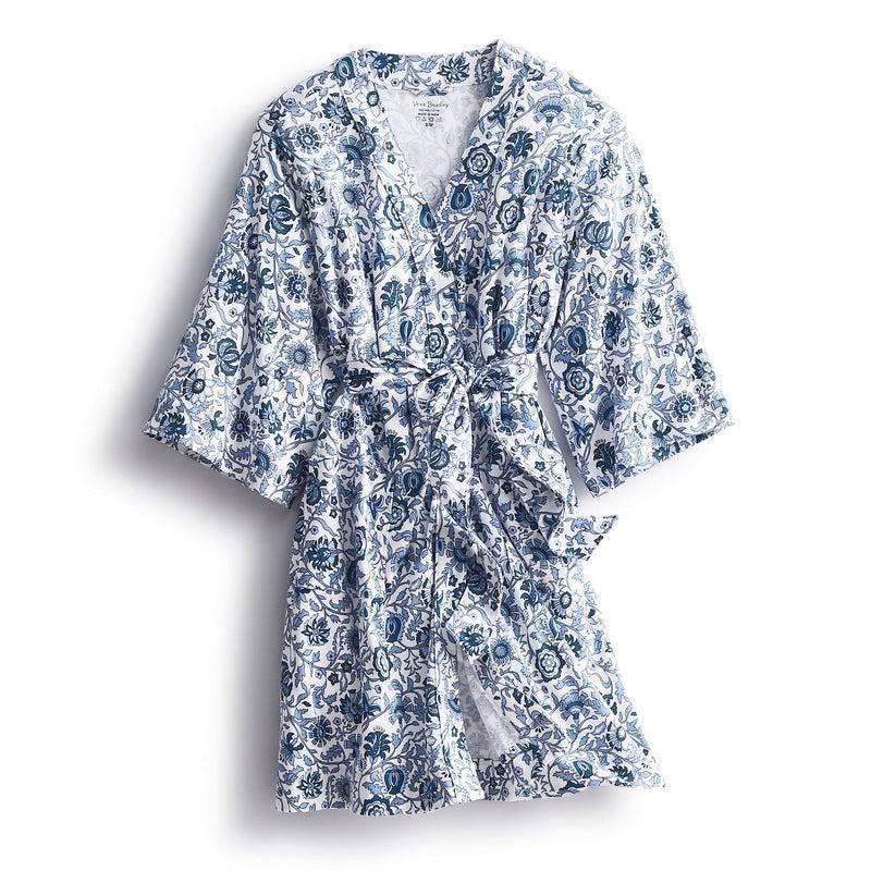 Vera Bradley Knit Robe Women in Marrakesh Cool Blue/White Small/Medium Product Image