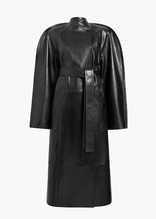 Rothen Coat in Black Leather Product Image