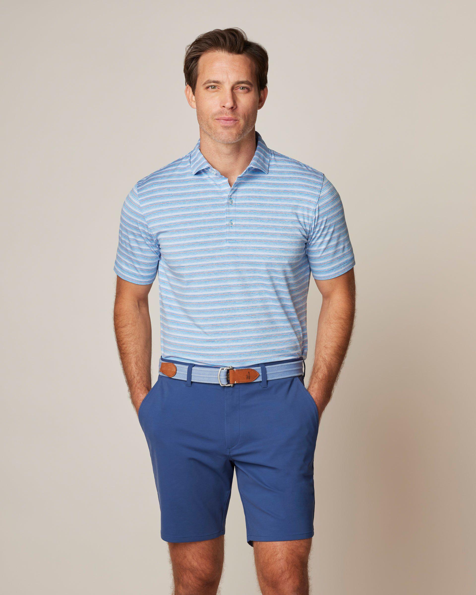 Astrid Striped Jersey Performance Polo Male Product Image