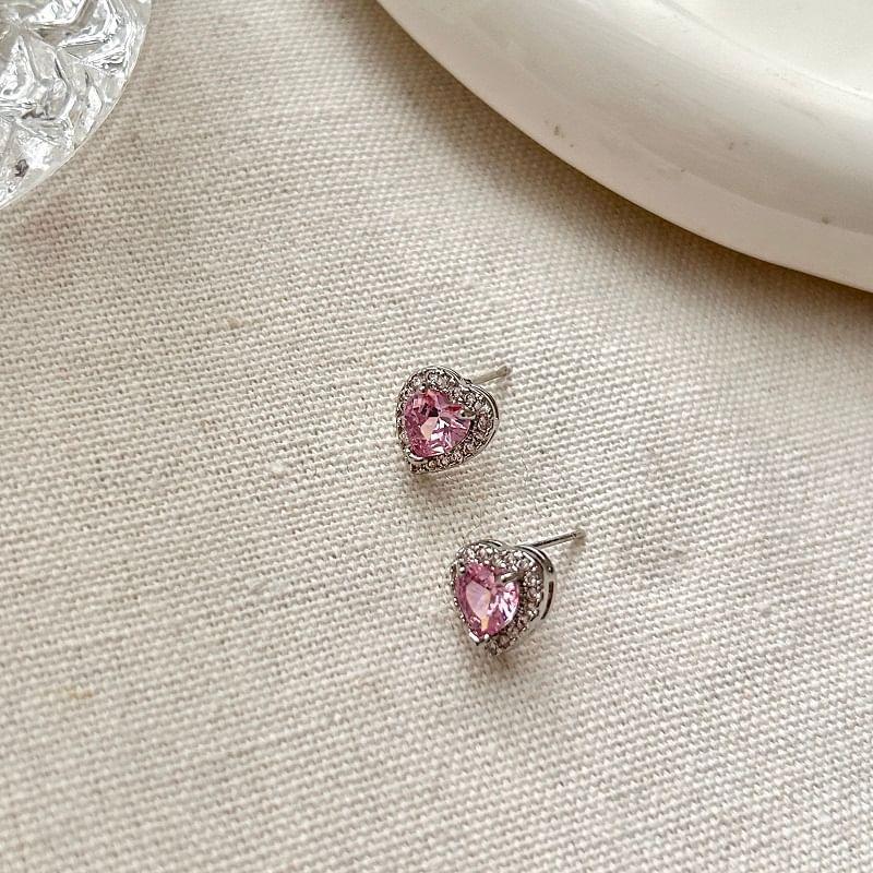 Heart Rhinestone Ear Stud Product Image