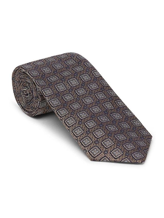 Men's Silk-Cotton Geometric Tie Product Image