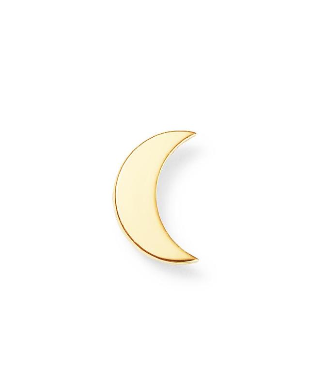 Zoe Chicco 14K Yellow Gold Single Itty Bitty Crescent Moon Stud Earring Product Image