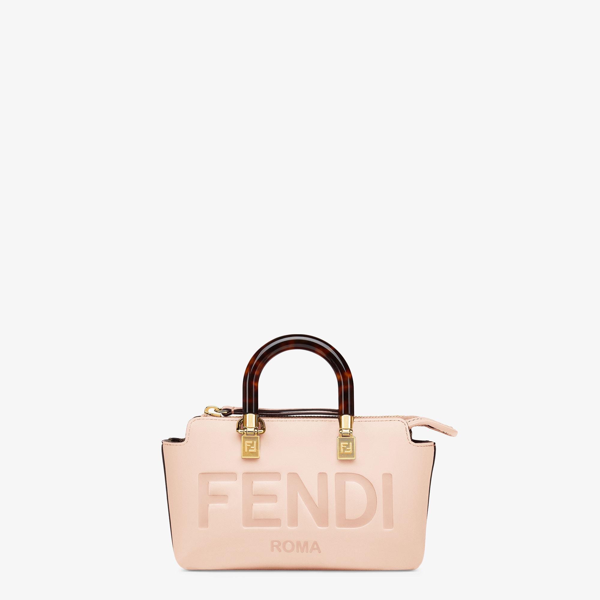 By The Way MiniSmall Boston bag in light pink leather Product Image