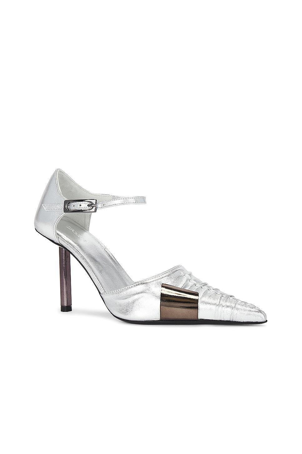 GIA BORGHINI x Fai Khadra Aalto Heel Metallic Silver. (also in 37.5, 38, 39, 39.5). Product Image