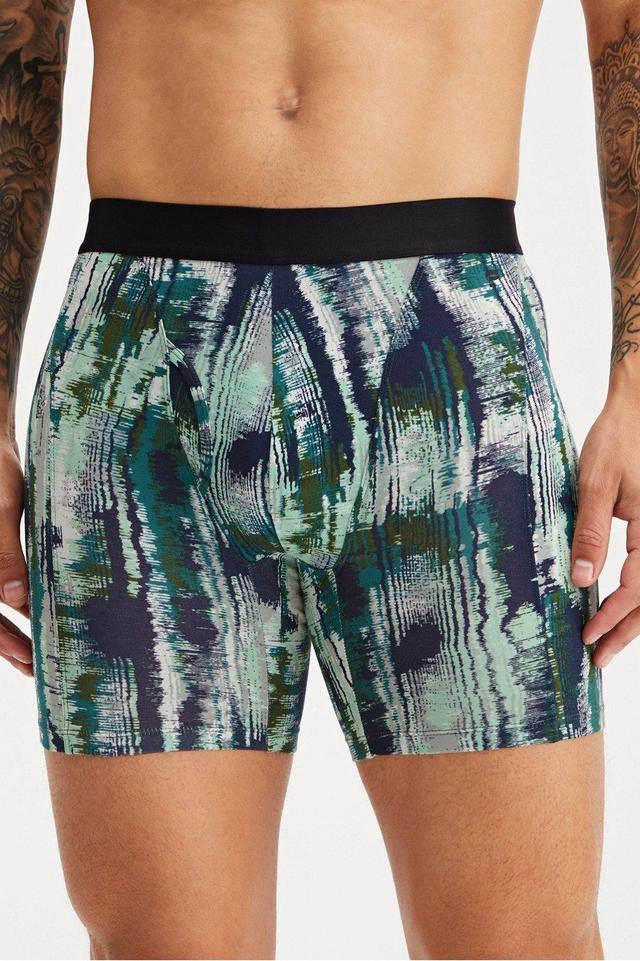 Fabletics Men The 24-7 Boxer Brief male Forest Lagoon Frequency Size XXL Product Image