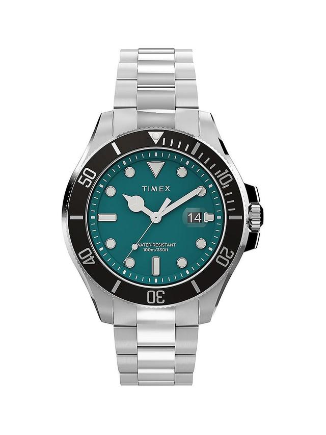 Mens Deep Water Harborside Coast Stainless Steel Bracelet Watch/43MM Product Image