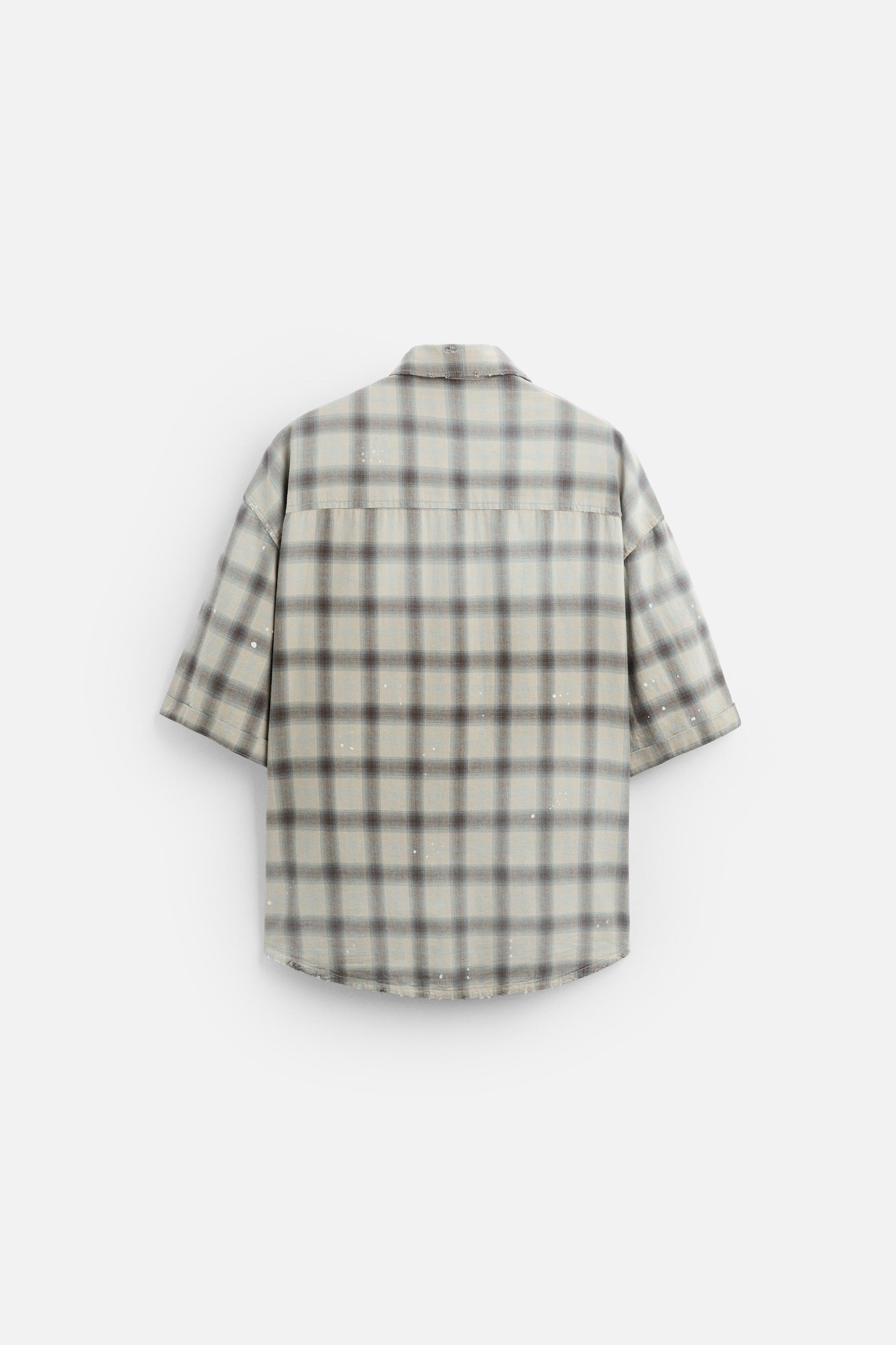 WASHED PLAID SHIRT Product Image