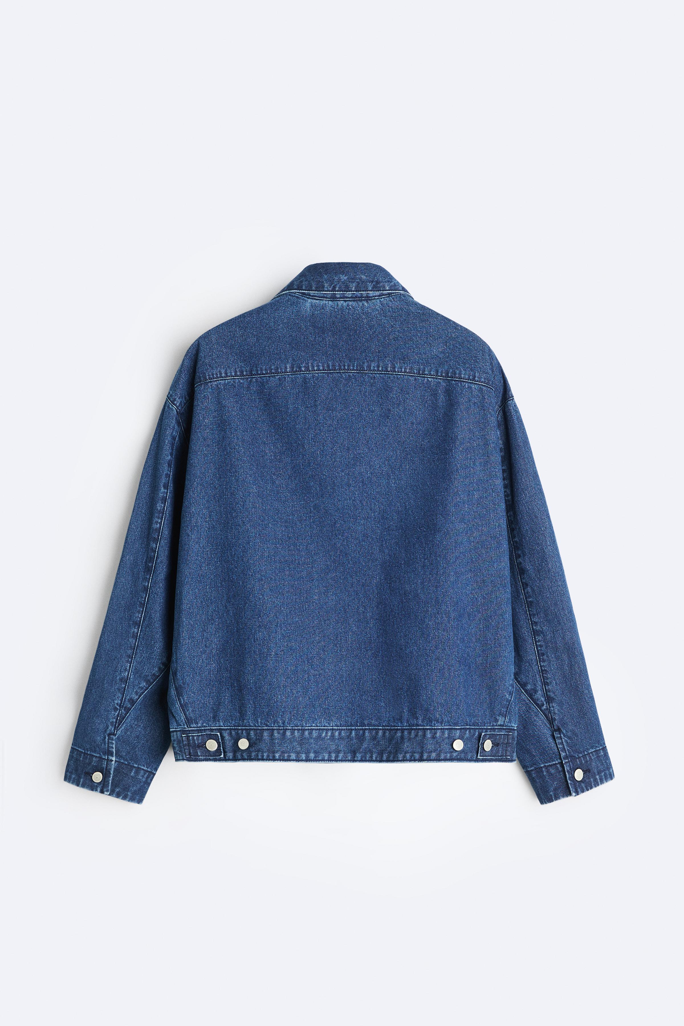 ZIPPERED DENIM JACKET Product Image