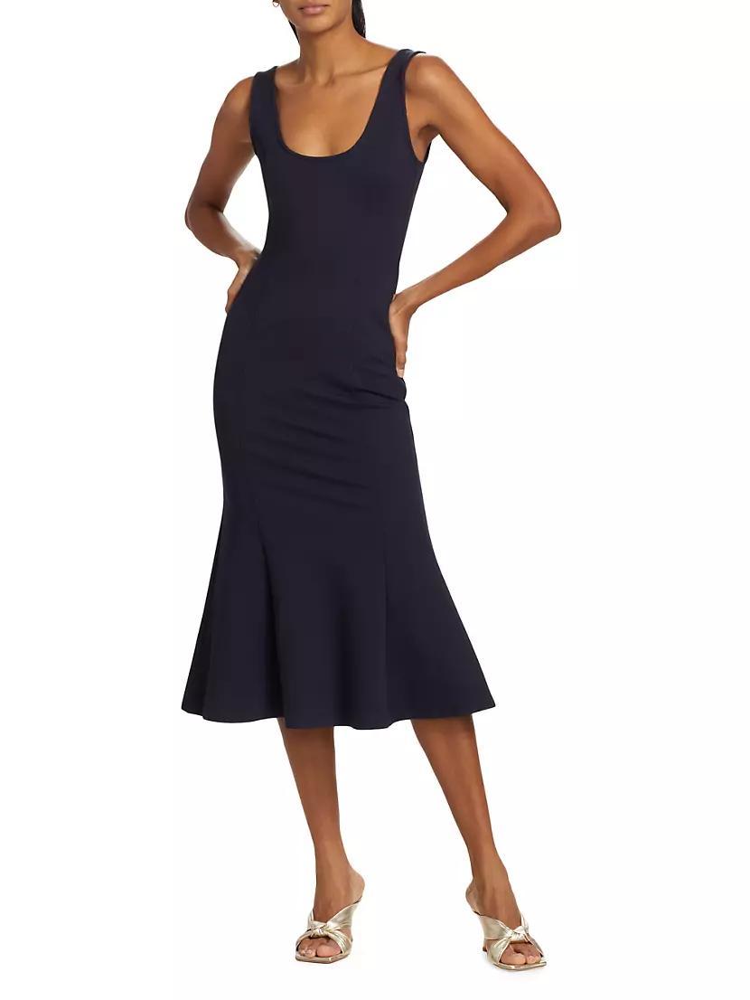 Bisous Trumpet-Hem Midi-Dress Product Image