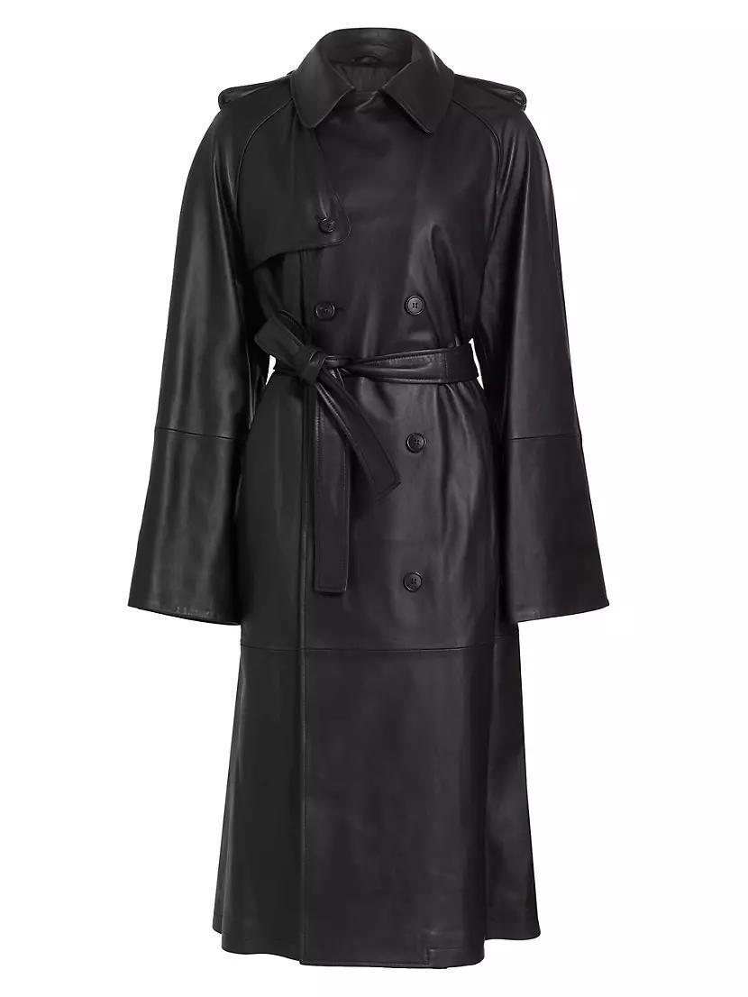 Womens Leather Trench Coat product image