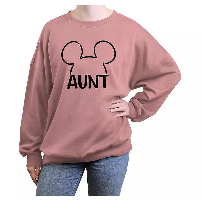 Disneys Mickey Mouse Aunt Ears Womens Oversized Graphic Pullover Product Image