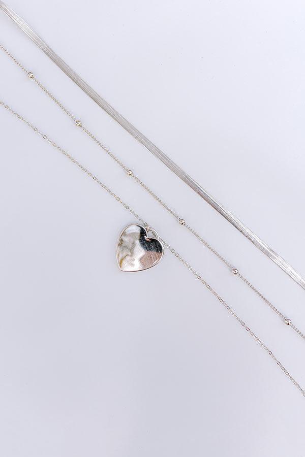 Cherished Love Layered Necklace in Silver Product Image