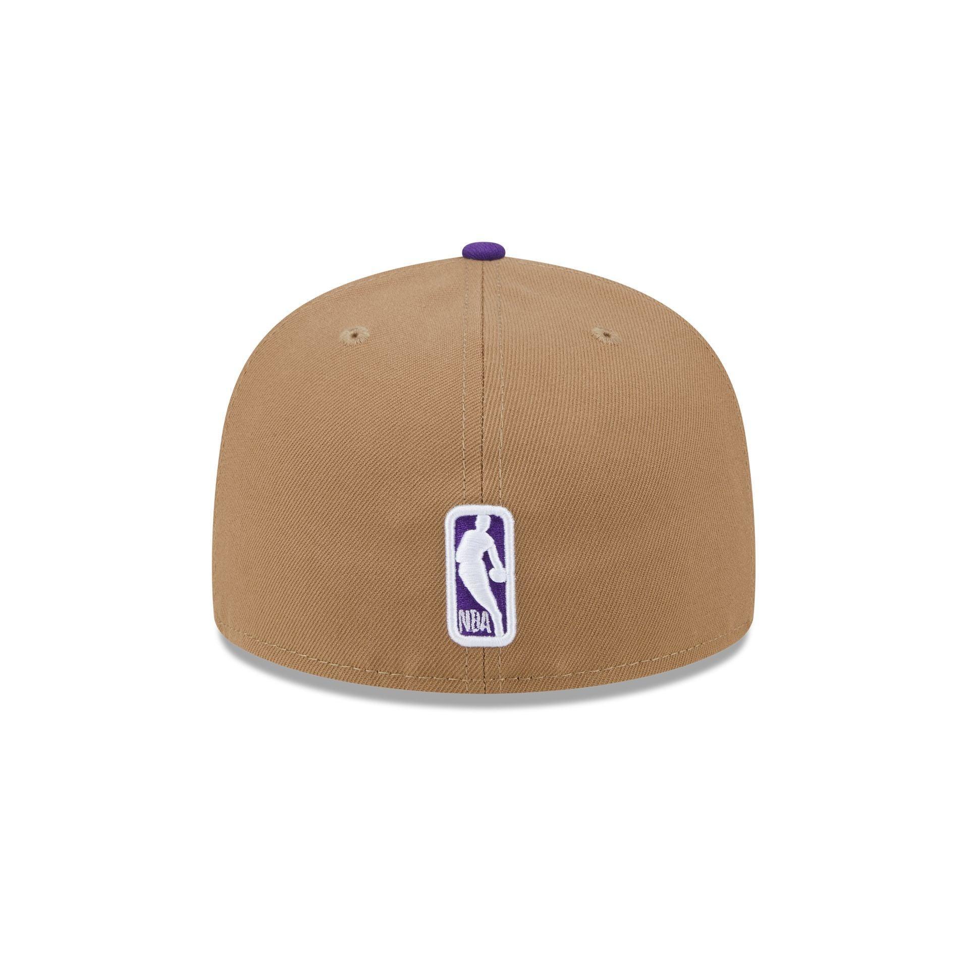 Los Angeles Lakers Classic 8-Bit Wordmark 59FIFTY Fitted Hat Male Product Image