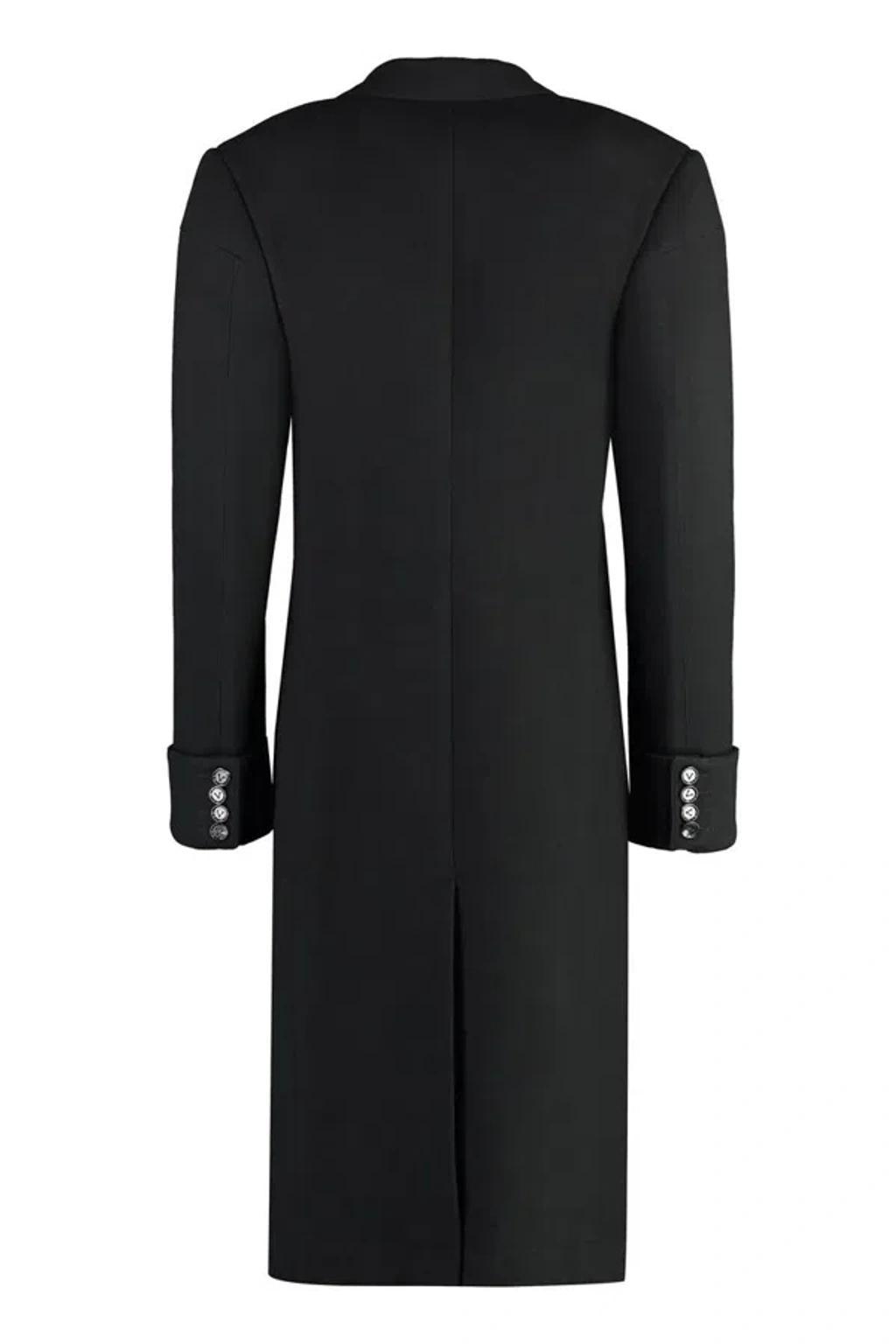 Cotton Blend Coat In Black Product Image