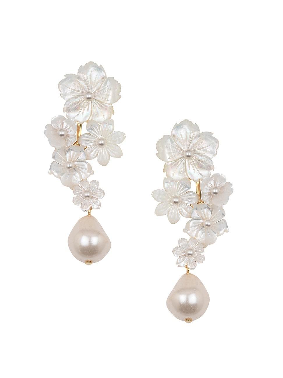 Womens Makenzie Goldtone & Mother-Of-Pearl Drop Earrings Product Image