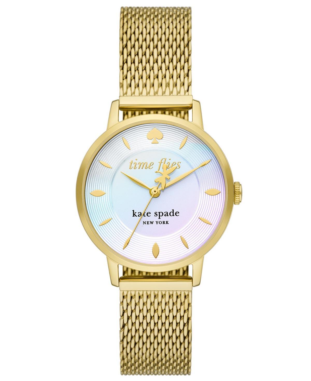 kate spade new york Womens Metro Analog  Gold Stainless Steel Mesh Bracelet Watch Product Image