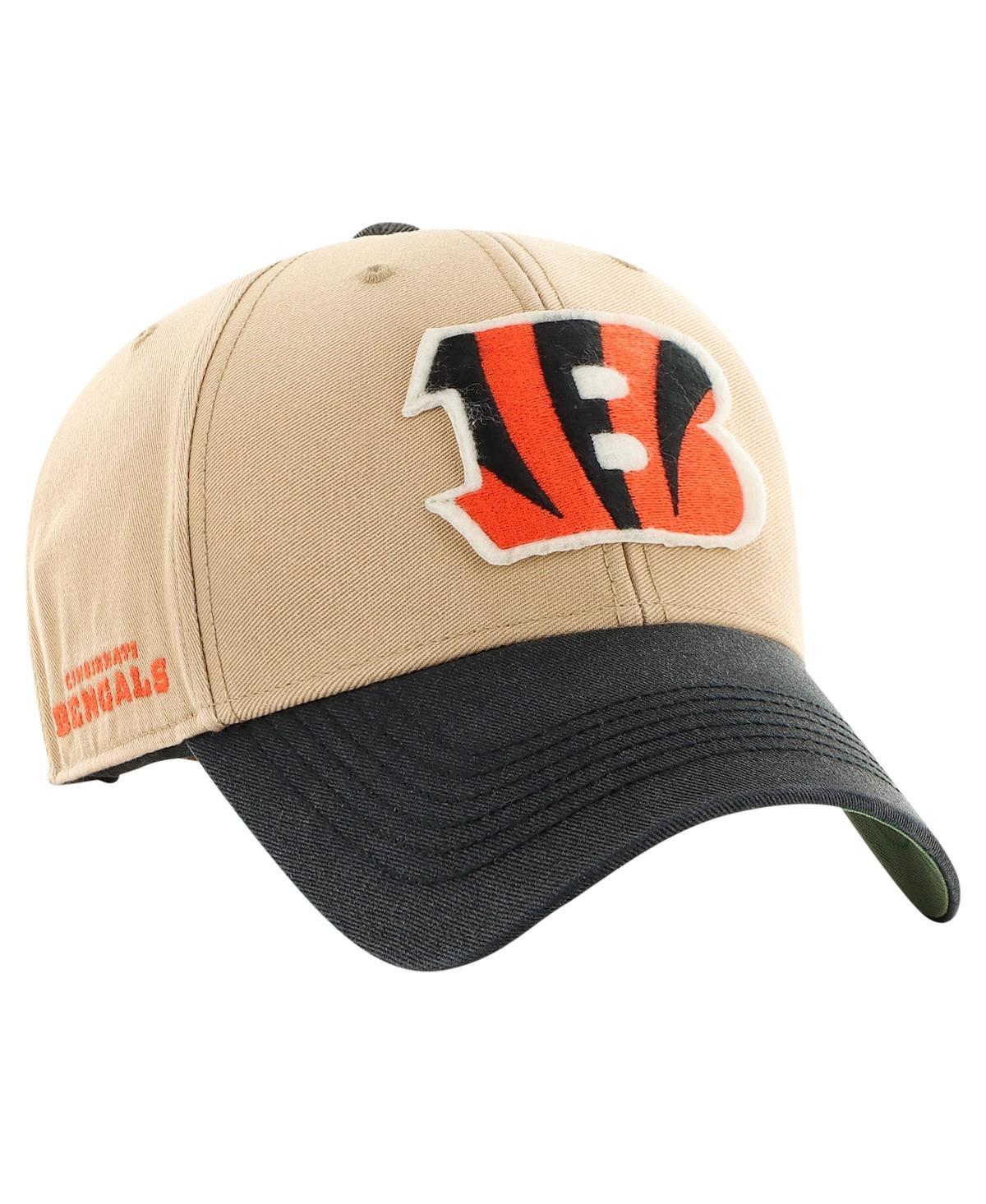 Mens 47 Khaki/Black Cincinnati Bengals Dusted Sedgwick MVP Adjustable Hat Product Image