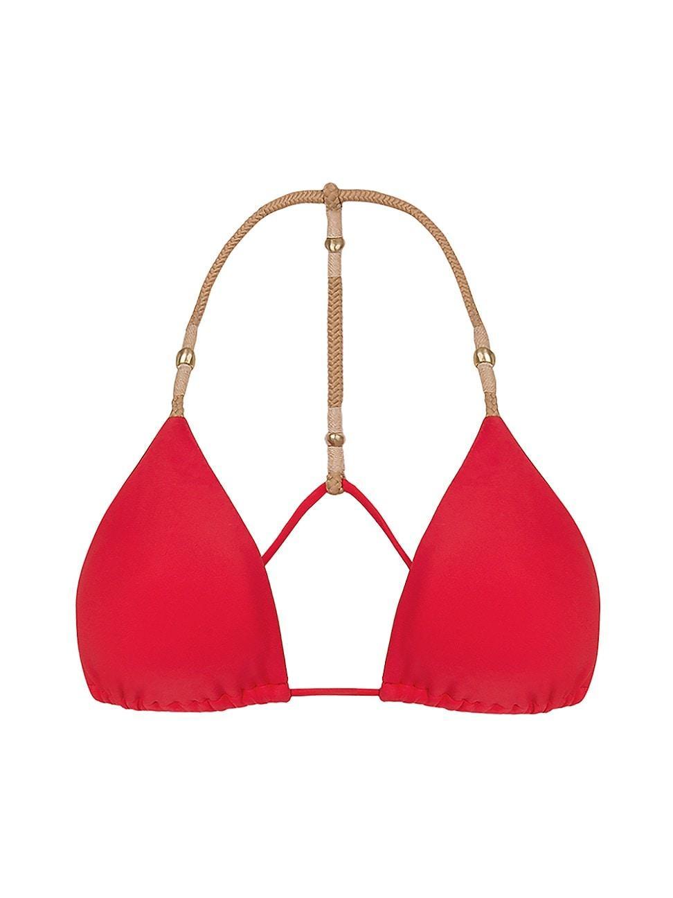 Womens Solid Layla T-Back Bikini Top Product Image