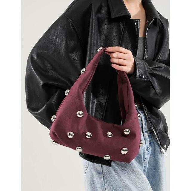 Plain Beaded Shoulder Bag Product Image