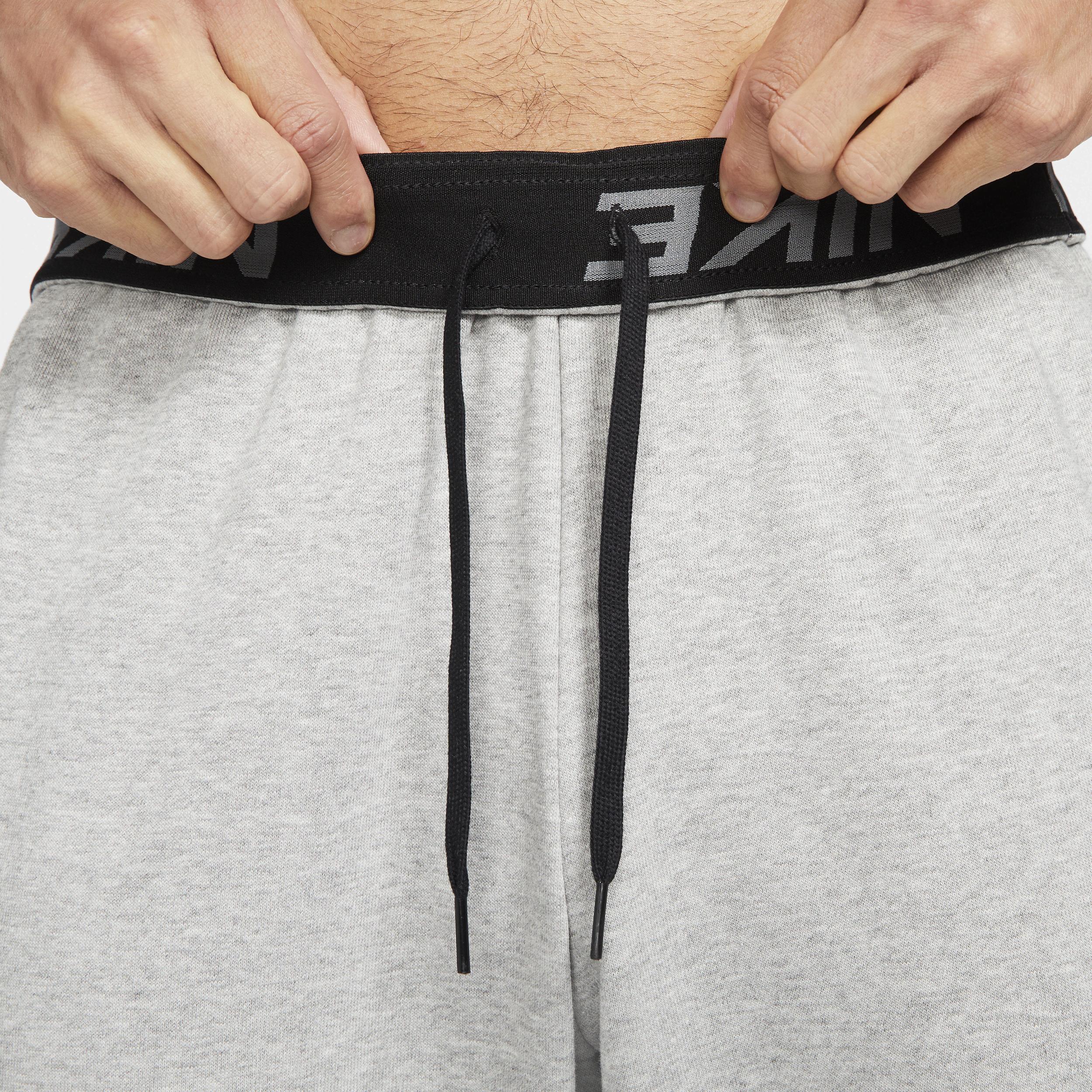 Mens Nike Dri-FIT Fleece Training Pants Grey Product Image