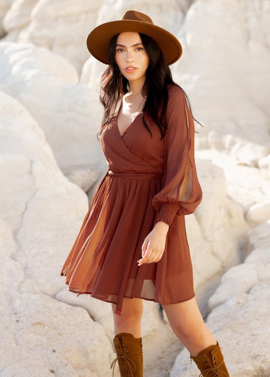 Ani Dress in Rust Product Image